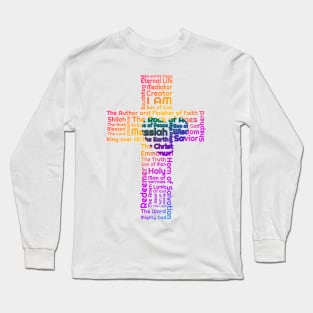 Names of Jesus Cross Long Sleeve T-Shirt